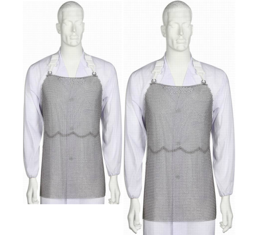 Split Leg Metal Mesh Apron Used For Body Protection Made From Stainless 
