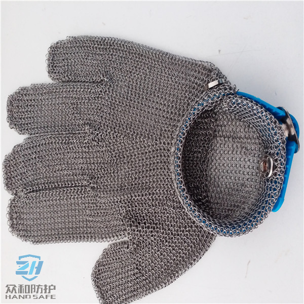 Metal Mesh Gloves for five fingers full hand protection with size XXS, XS, S, M, L, XL