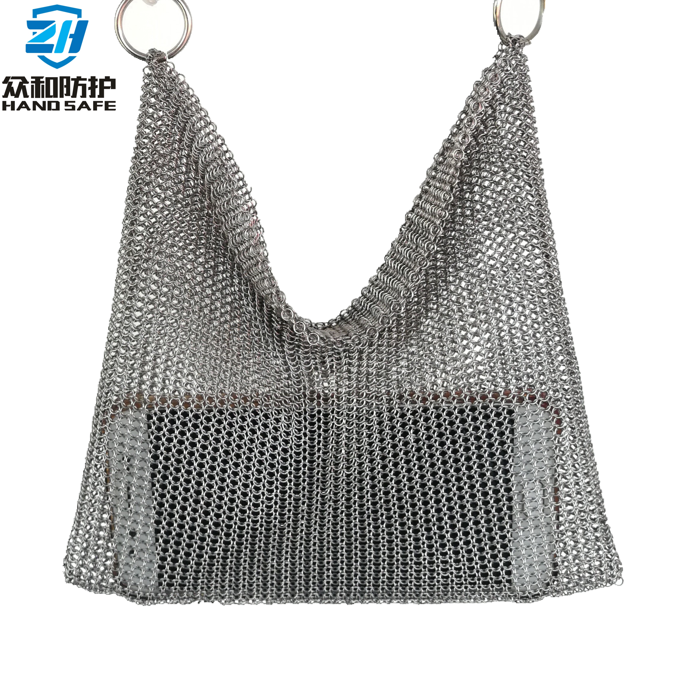 Welded Ring Mesh Chainmail Bag Zhong He Ring Mesh Safety Products Co
