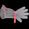 Stainless steel metal mesh gloves with extended cuff, EVA strap, XXS, XS, S, M, L, XL six size