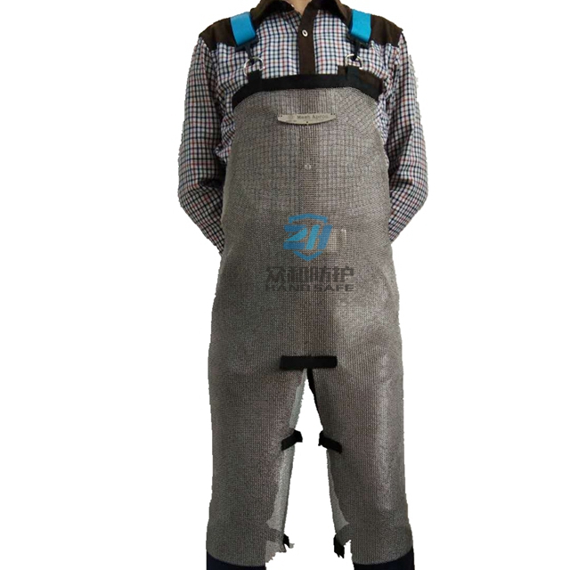 Cut Resistant Stainless Steel Apron with Split Leg Zhong He Ring Mesh