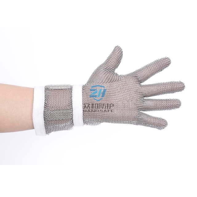 Long Cuff Stainless Steel Metal Mesh Gloves
