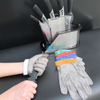 CE Certificate Food Grade Five Finger Ring Mesh Cut Resistant Gloves