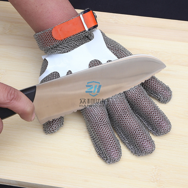Welded Ring Mesh Stainless Steel Chainmail Meat Cutter Glove 